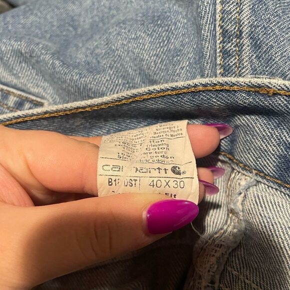 Carhartt 40x30 Medium Wash Straight Leg Jeans - Picture 3 of 5